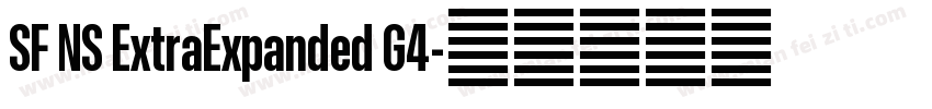 SF NS ExtraExpanded G4字体转换